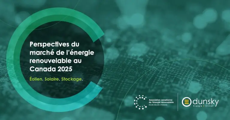 Image de bannière promotionnelle : Perspectives du marché de l’énergie renouvelable au Canada 2025